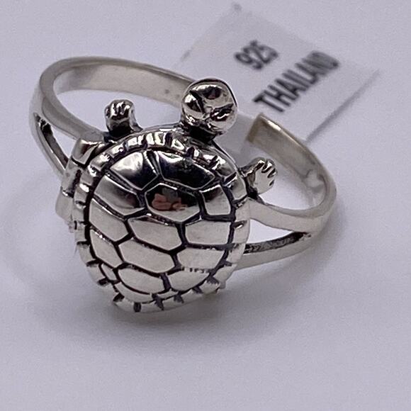 TURTLE POISON RING Size 10 Sterling Silver Pill Box 925 Jewelry - Picture 9 of 9